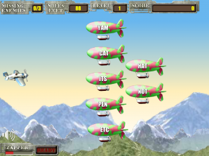 juego aviones signos de puntuación
